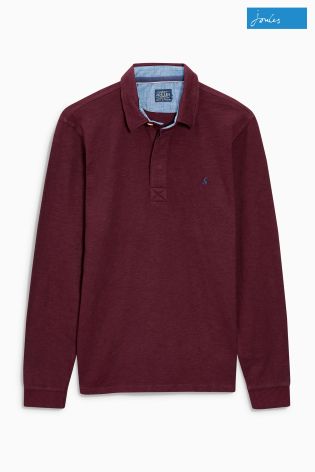 Joules Burgundy Victor Long Sleeve Jersey Rugby Top